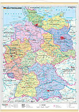 (Land)Karte Deutschland politisch im Miniformat von Heinrich Stiefel