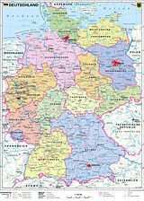 (Land)Karte Deutschland politisch von Heinrich Stiefel