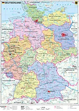 (Land)Karte Deutschland politisch von Heinrich Stiefel