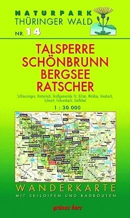 (Land)Karte Wanderkarte Talsperre Schönbrunn, Bergsee Ratscher von 