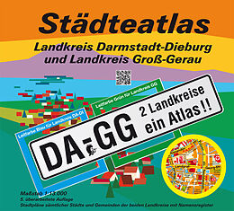 (Land)Karte Städteatlas Landkreis Darmstadt-Dieburg und Landkreis Groß-Gerau von Michael Messer
