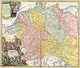 Fester Einband Älteste hydrographische Karte Deutschlands 1712. Gerollt von Johann B Homann