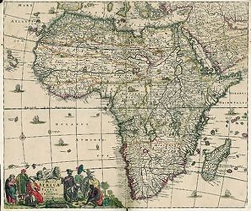 Historische Landkarte: Afrika 1698 (Plano)
