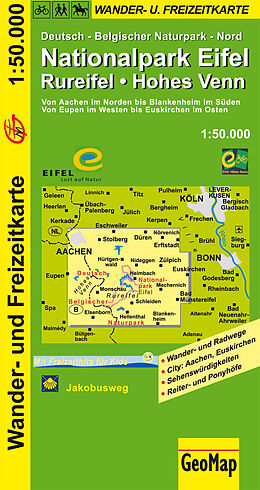 (Land)Karte Nationalpark Eifel, Rureifel, Hohes Venn Wander- und Freizeitkarte von GeoMap