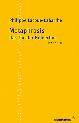 Paperback Metaphrasis von Philippe Lacoue-Labarthe