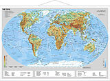 (Land)Karte Erde physisch im Miniformat von Heinrich Stiefel