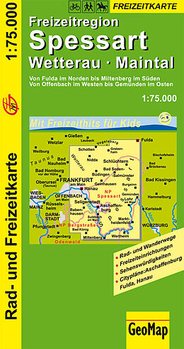 (Land)Karte Spessart, Wetterau, Maintal Rad- und Freizeitkarte von GeoMap