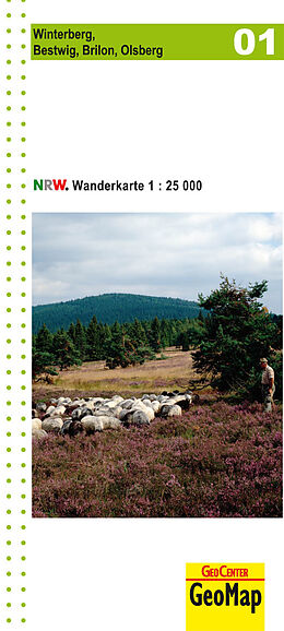gefaltete (Land)Karte Winterberg Blatt 01 topographische Wanderkarte NRW von Geobasisdaten: Land NRW