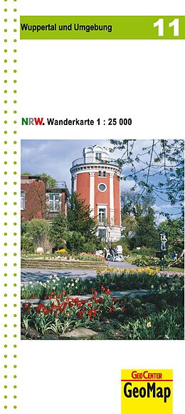 gefaltete (Land)Karte Wuppertal und Umgebung Blatt 11 Wanderkarte NRW von Geobasisdaten: Land NRW