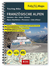 Kartonierter Einband FolyMaps Touring Atlas Französische Alpen 1:250.000 von 