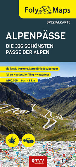 (Land)Karte FolyMaps Alpenpässe Spezialkarte von 