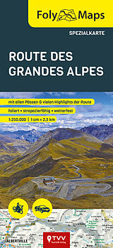 (Land)Karte FolyMaps Route des Grandes Alpes Spezialkarte von 