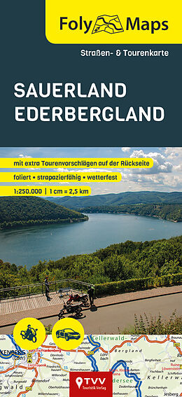 (Land)Karte FolyMaps Sauerland Ederbergland 1:250 000 von 