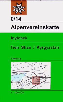(Land)Karte Inylchek, Tienschan-West / Kyrgyzstan von 