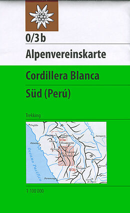 (Land)Karte Cordillera Blanca, Süd (Perú) von 