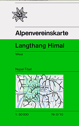 (Land)Karte Langthang Himal, West (Nepal-Tibet) von 