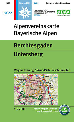 gefaltete (Land)Karte Berchtesgaden, Untersberg von 
