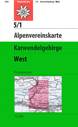 (Land)Karte Karwendelgebirge, West von 