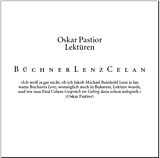 Audio CD (CD/SACD) Lektüren von Oskar Pastior