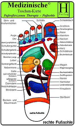  Fussreflexzonen Therapie - Fusssohle- Medizinische Taschen-Karte von 