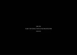 E-Book (pdf) TO BE T OR TO BE O THAT IS THE ARCHITECTURE von Marc Mer