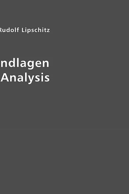 Grundlagen der Analysis