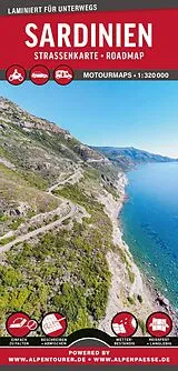 (Land)Karte MoTourMaps Sardinien Auto- und Motorradkarte 1:330.000 von