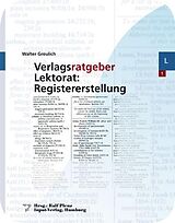 E-Book (pdf) Verlagsratgeber Lektorat: Registererstellung von Walter Greulich