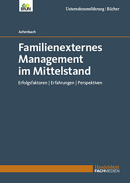 Fester Einband Familienexternes Management im Mittelstand von Dr. Christoph Achenbach