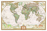 ungefaltete (Land)Karte National Geographic Weltkarte als Poster in Deutsch, ca. 88x58cm von 