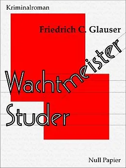 E-Book (pdf) Wachtmeister Studer von Friedrich Glauser