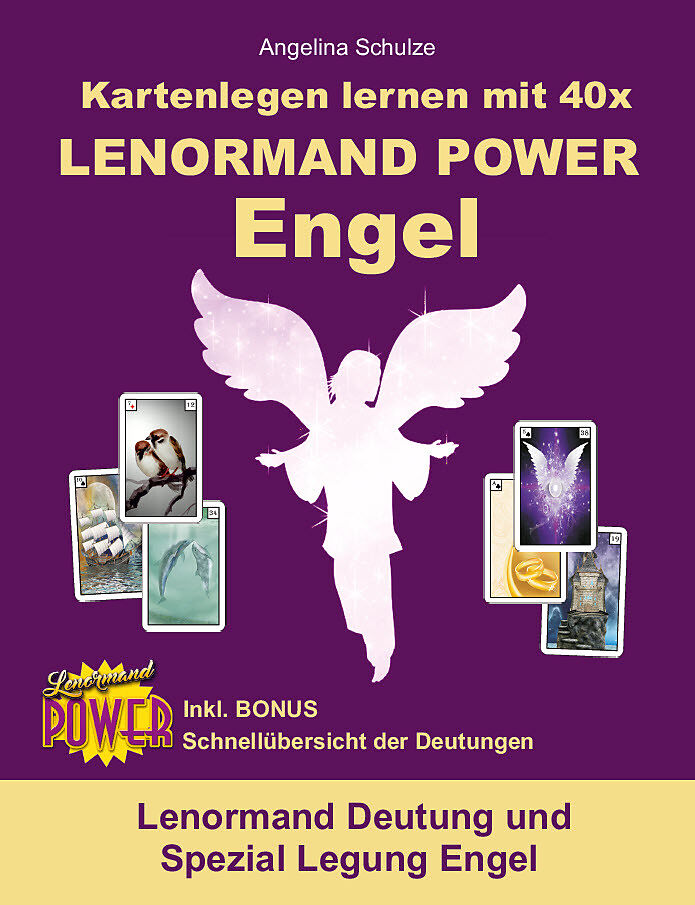 Kartenlegen lernen mit 40x LENORMAND POWER Engel