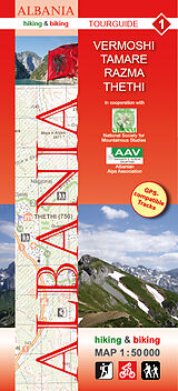 Carte (de géographie) Albania hiking &amp; biking 1:50000 de Huber Kartographie GmbH