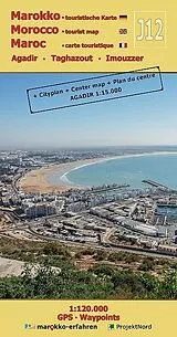 (Land)Karte J12: Agadir - Taghazout - Imouzzer 1:120.000 + Cityplan Agadir + GPS - Waypoints von A. + B. Conrad