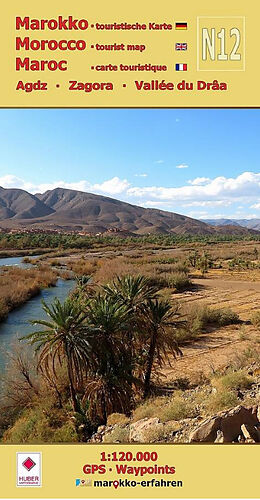 gefaltete (Land)Karte N12: Agdz  Zagora  Vallée du Drâa  1:120.000 von A. & B. Conrad