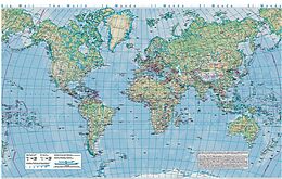 (Land)Karte Physische Weltkarte Van der Grinten von 