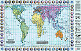 gerollte (Land)Karte Weltkarte Petersprojektion, französisch (130x82 cm) 63060947 von 
