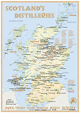 (Land)Karte Whisky Distilleries Scotland - Tasting Map 1:2.000.000 2000000 von Rüdiger Jörg Hirst
