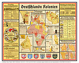 (Land)Karte Deutschlands Kolonien von 