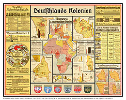 (Land)Karte Deutschlands Kolonien von 