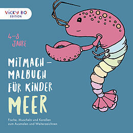 Kartonierter Einband Mitmach-Malbuch für Kinder - MEER von Alexandra Schönfeld