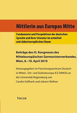 Kartonierter Einband Tagungsband zur dritten Tagung des Mitteleuropäischen Germanistenverbandes von 