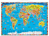 (Land)Karte Illustrierte politische Weltkarte von Doris Schönhoff, Dirk Krüger