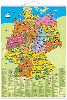 (Land)Karte Poster Deutschland Politisch von Doris Schönhoff, Dirk Krüger