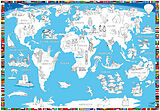 (Land)Karte Poster Malkarte Welt von Doris Schönhoff, Dirk Krüger