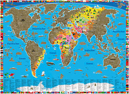 (Land)Karte Erlebniskarte Rubbelposter Welt von Doris Schönhoff, Dirk Krüger