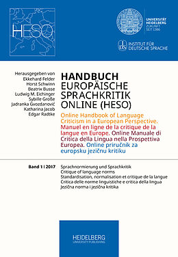 Kartonierter Einband Handbuch Europäische Sprachkritik Online (HESO) / Sprachnormierung und Sprachkritik von 