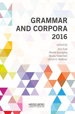 Kartonierter Einband Grammar and Corpora 2016 von 