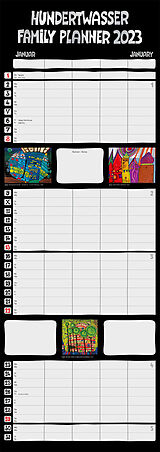 Kalender Hundertwasser Familienplaner Art 2023 von Friedensreich Hundertwasser