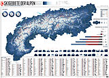 gerollte (Land)Karte 581 Skigebiete der Alpen von Lana Bragin, Stefan Spiegel